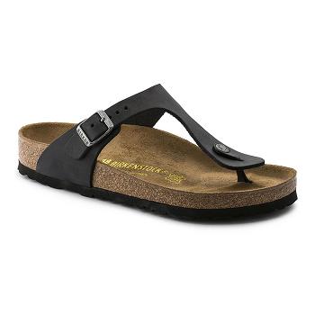 Dámské Gizeh Birkenstock Oiled Læder Černé | CZ 430NWY